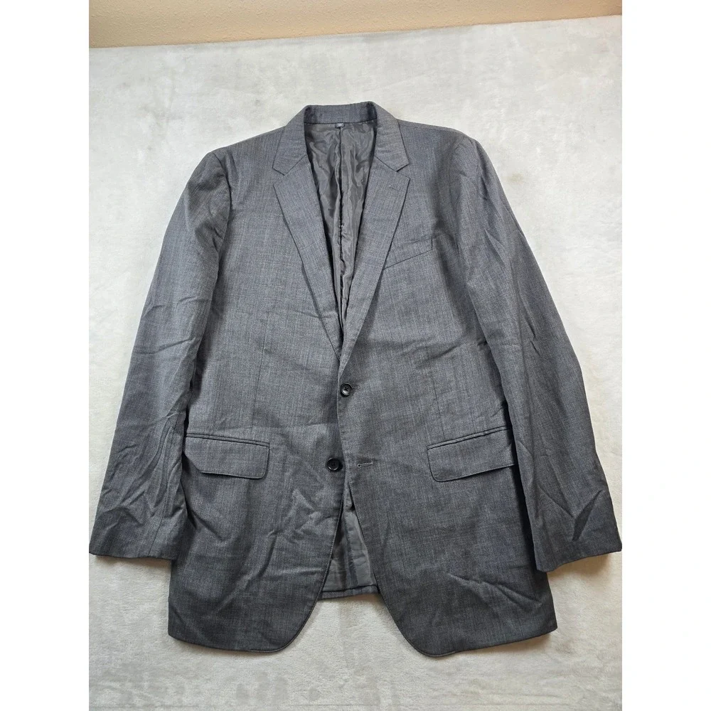 Bonobos Jetsetter Slim Fit Suit Mens 44L 2 Piece Pants 36x33 Grey Wool Stretch